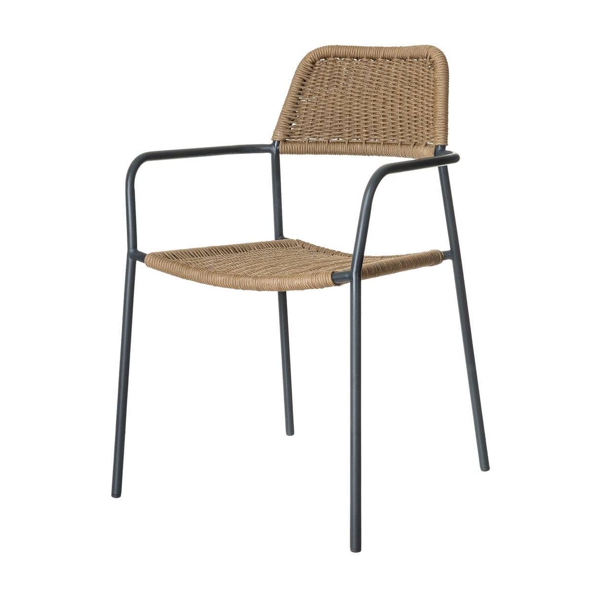 Silla Apilable Milos | Estructura Grafito / Asiento Café - Imagen 5