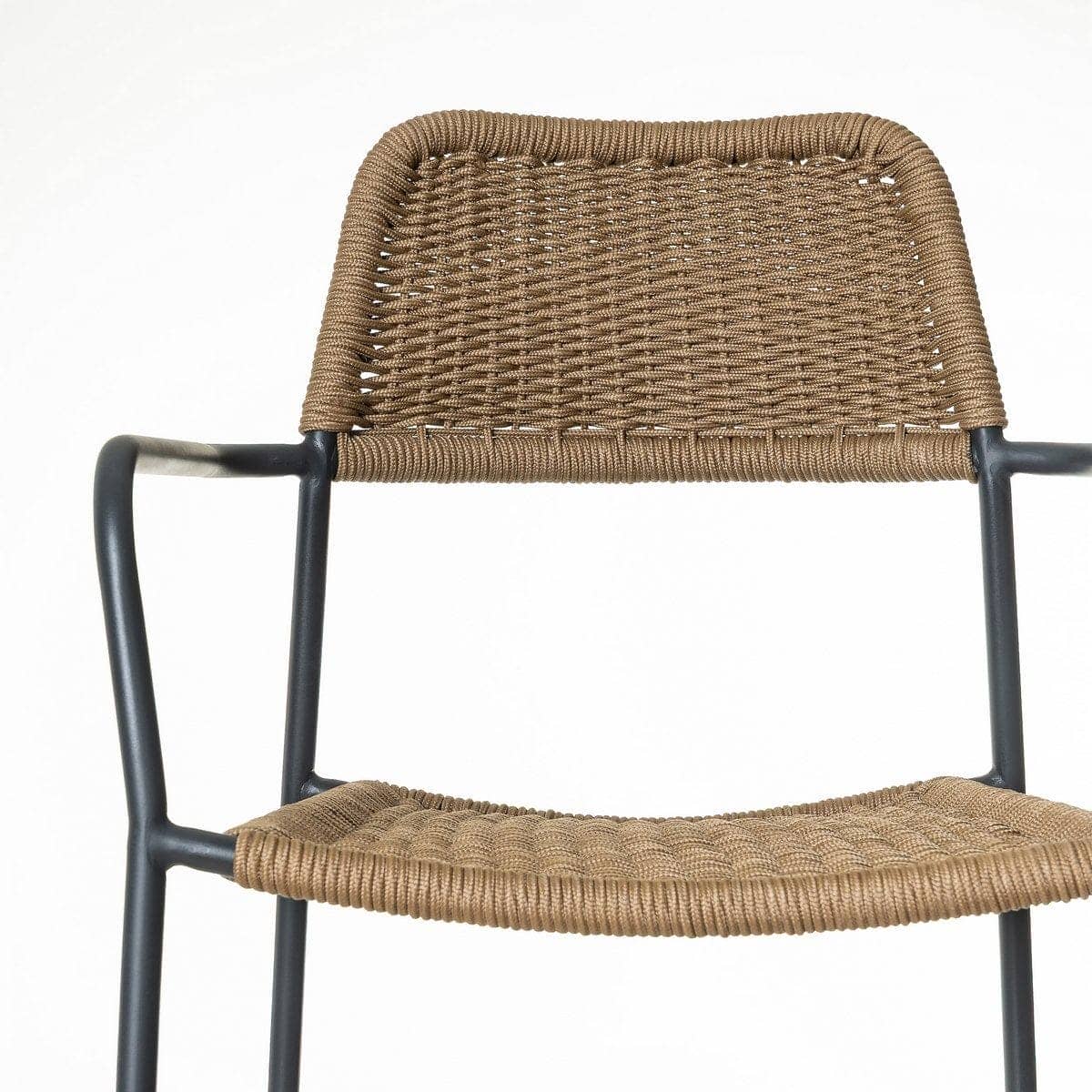 Silla Apilable Milos | Estructura Grafito / Asiento Café - Imagen 6
