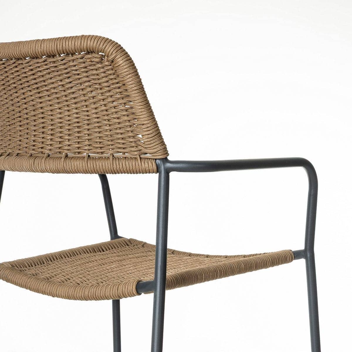 Silla Apilable Milos | Estructura Grafito / Asiento Café - Imagen 7