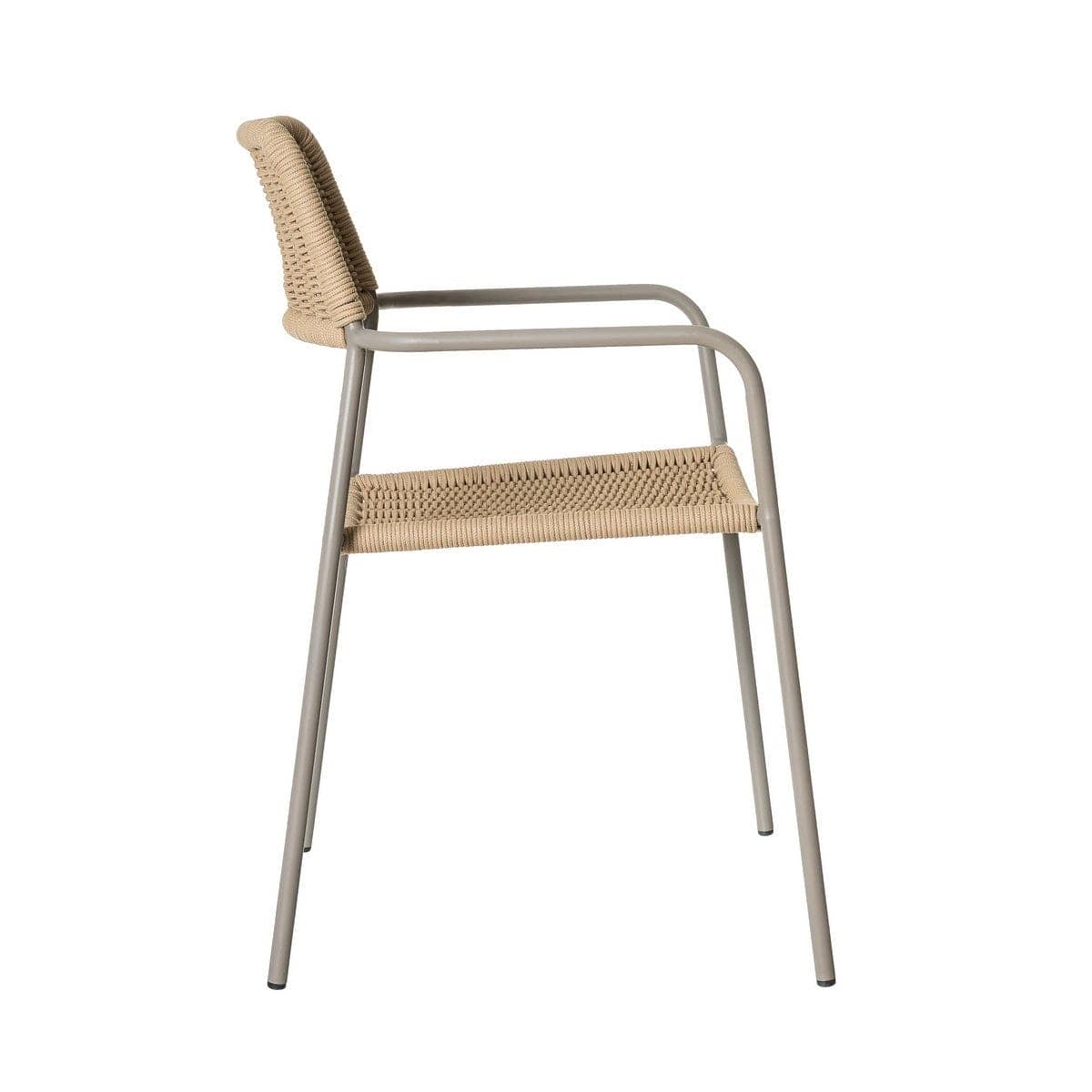 Silla Apilable Milos | Estructura Limo / Asiento Beige - Imagen 2