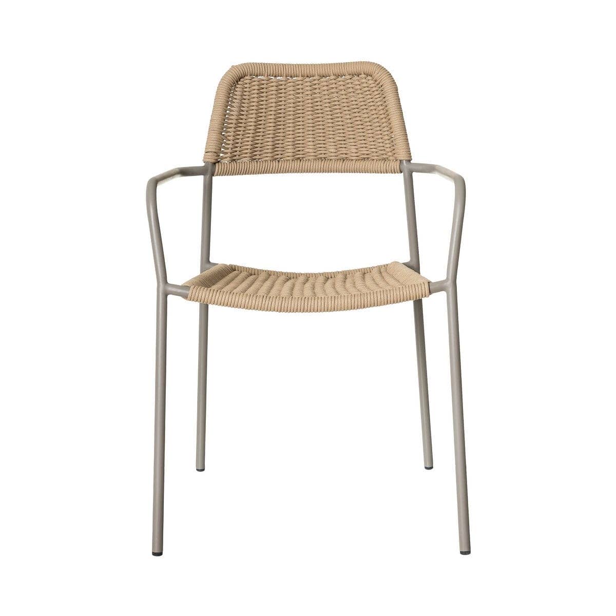 Silla Apilable Milos | Estructura Limo / Asiento Beige - Imagen 4