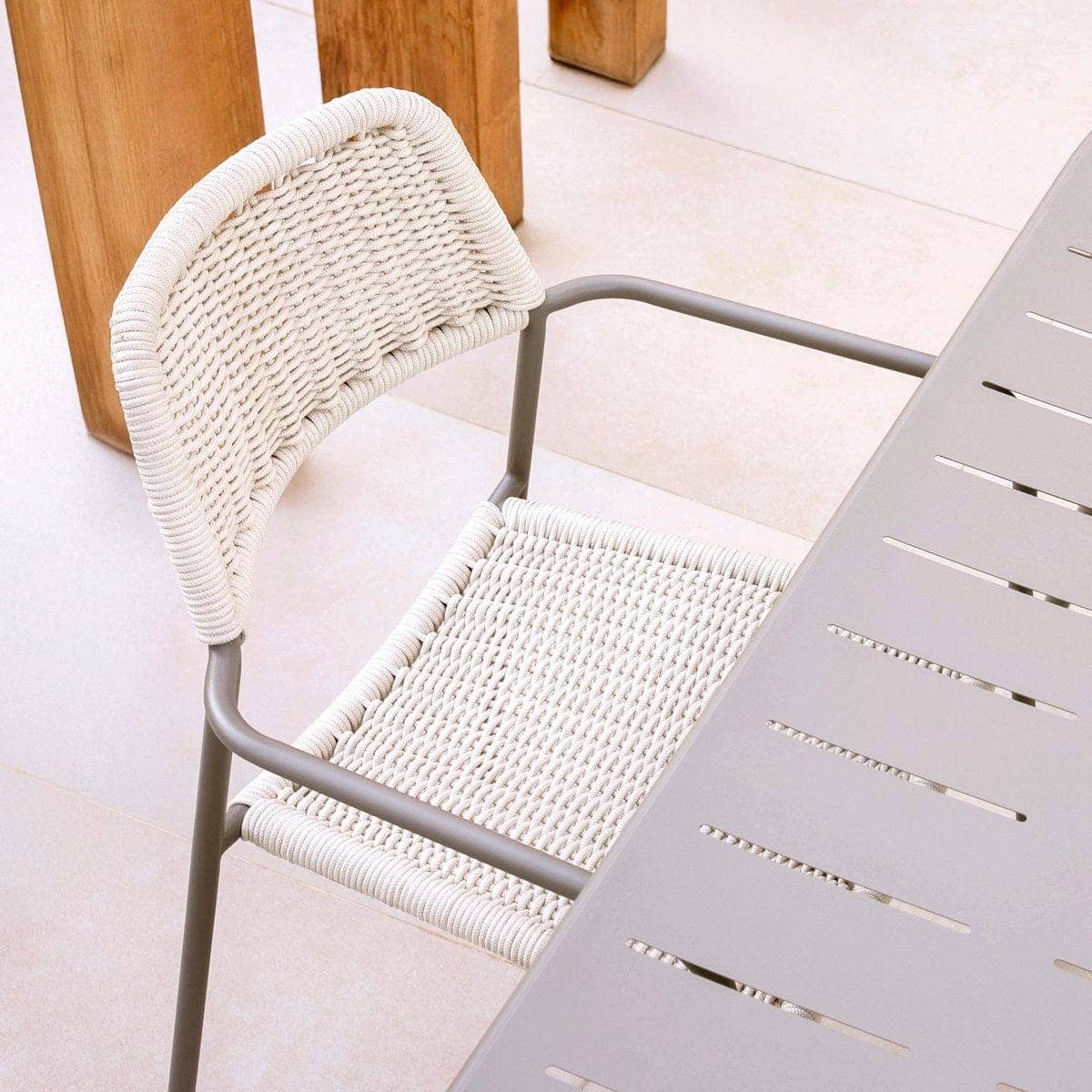 Silla Apilable Milos | Estructura Limo / Asiento Crema - Imagen 12