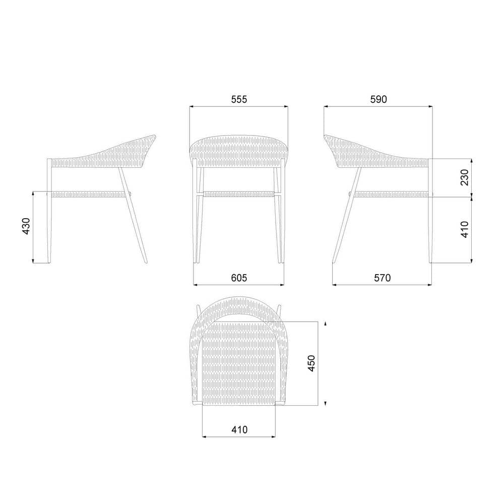 Silla de Comedor Niva | Aluminio Premium Color Grafito - Imagen 4