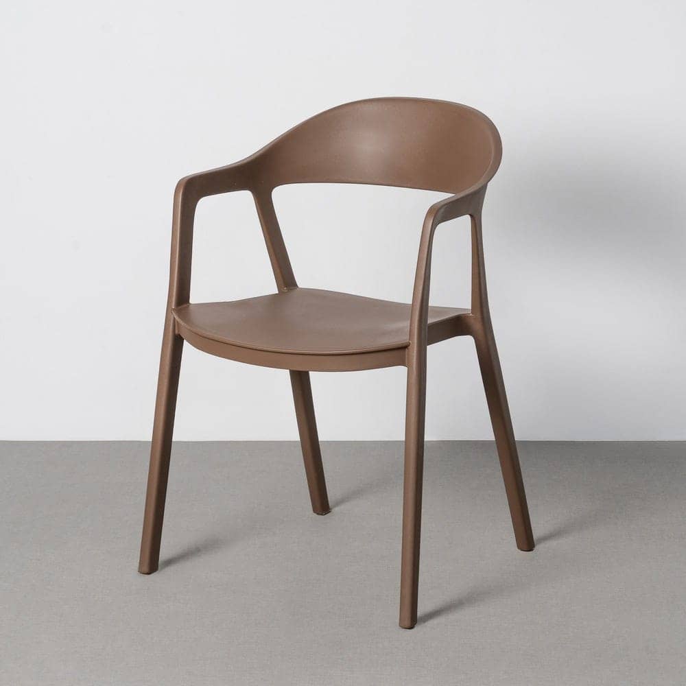 Pack de 2 Sillas de Jardín Ergonómica Apilable | Color Marrón - Imagen 13
