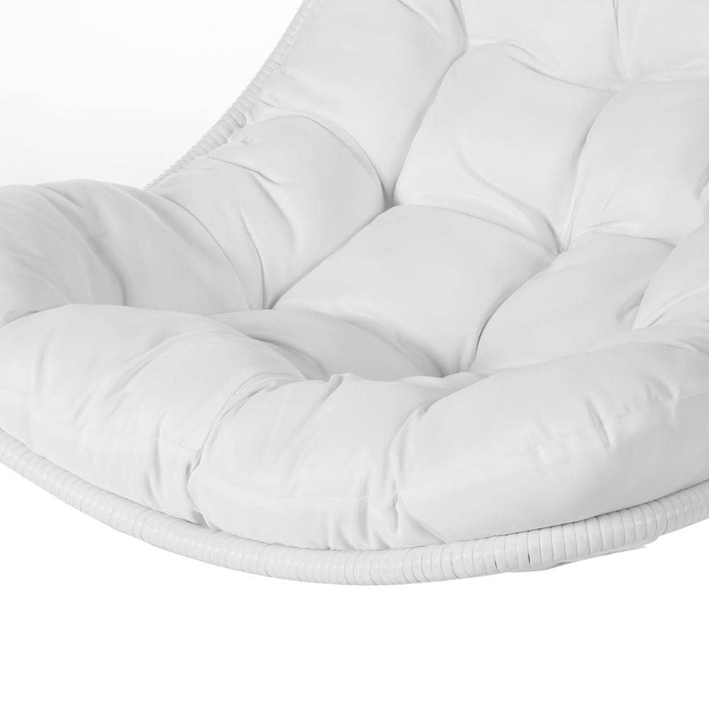 Silla de Jardín LÁGRIMA Dido | Ratán Blanco Estilo Bohemio - Imagen 4