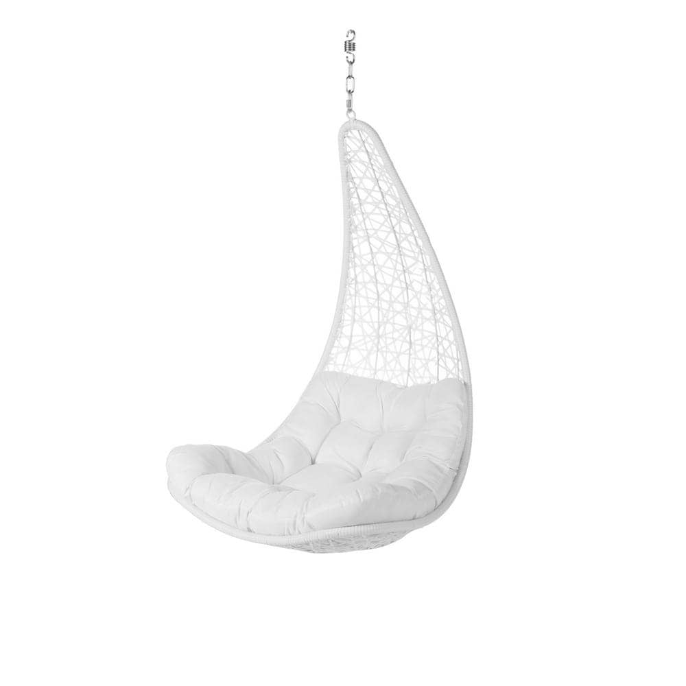 Silla de Jardín LÁGRIMA Dido | Ratán Blanco Estilo Bohemio - Imagen 2