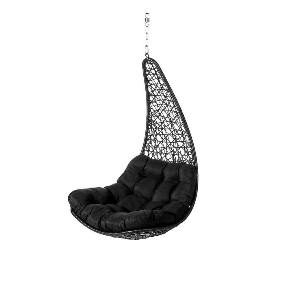 Silla de Jardín LÁGRIMA Dido | Ratán Negro Estilo Bohemio - Imagen 2