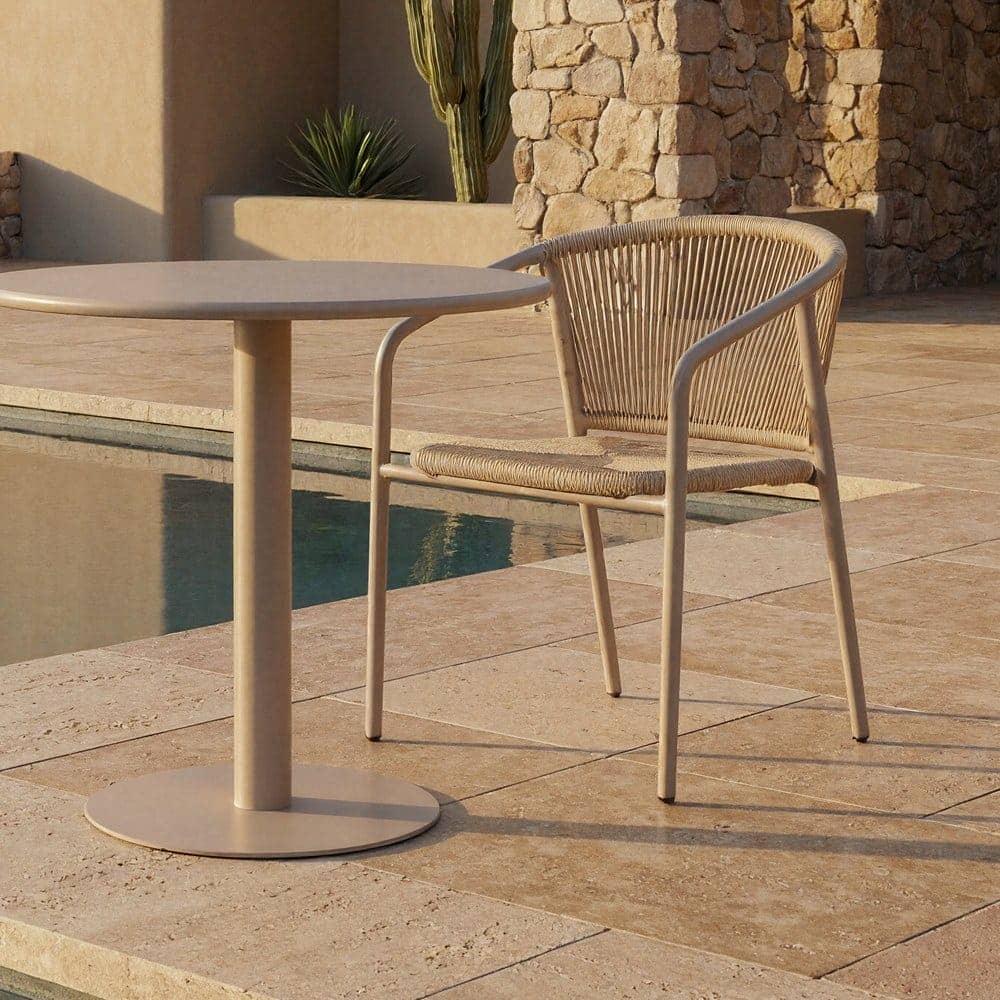 Pack de 2 Sillas de Terraza Mediana | Aluminio y Ratán Sintético - Apilable - Imagen 11
