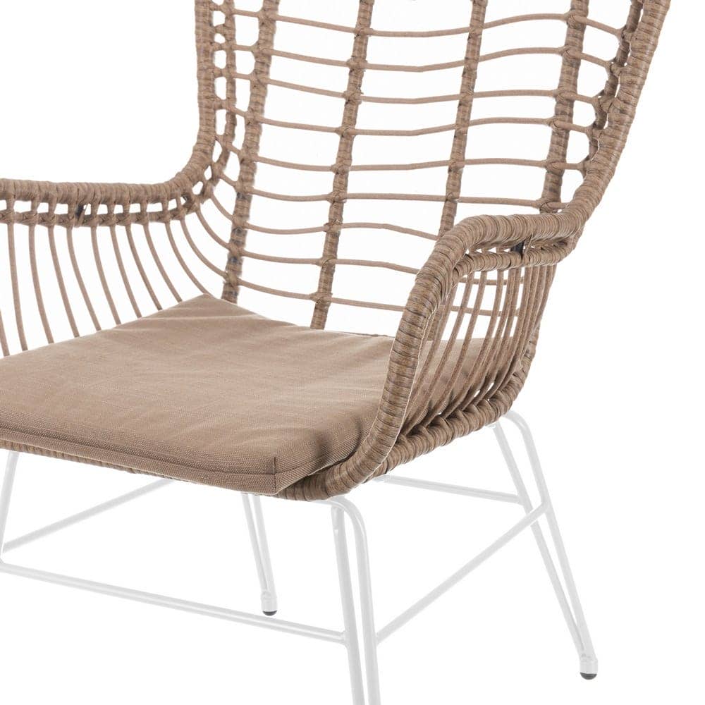 Sillón de Respaldo Alto Ariki | Acero Blanco para Exterior - Imagen 2