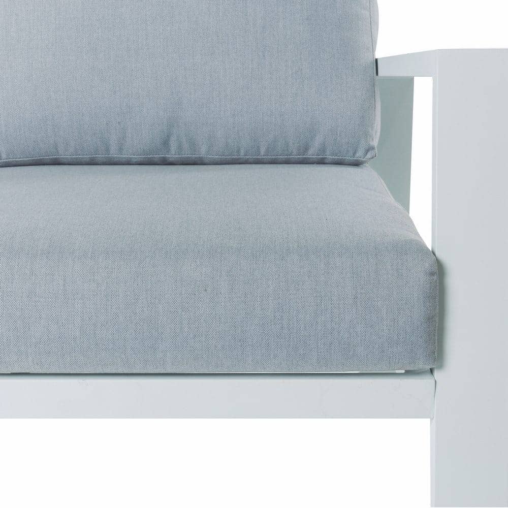 Sofá Rinconera Thais | Aluminio Blanco Resistente Exterior - 195x195 cm - Imagen 4