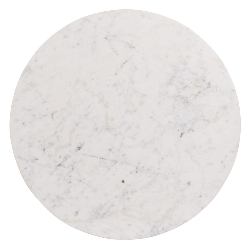 Mesa Centro Natural-Blanco Mármol/Madera 80 x 80 x 40 cm - Imagen 8