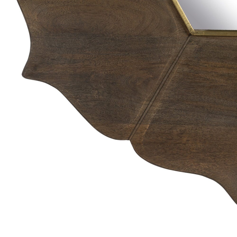 Espejo Marrón Madera De Mango Decoración 90 x 3 x 90 cm - Imagen 5