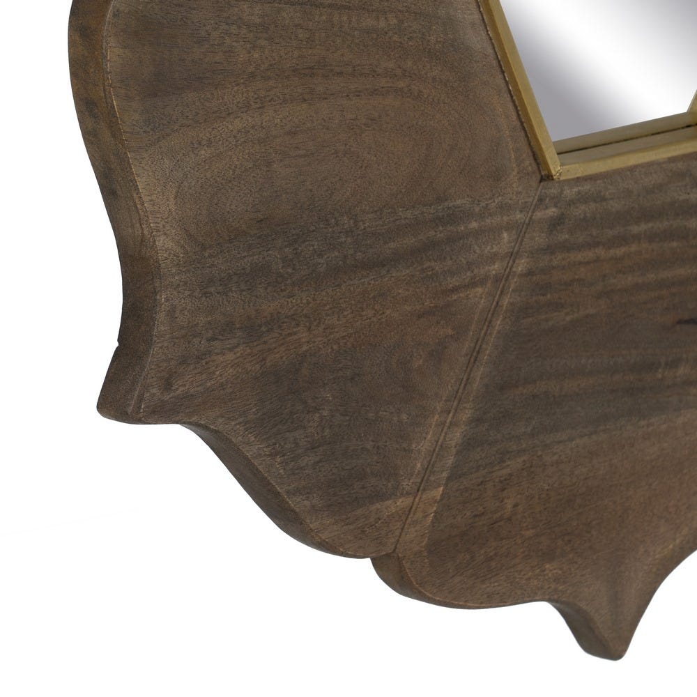 Espejo Marrón Madera De Mango Decoración 90 x 3 x 90 cm - Imagen 6