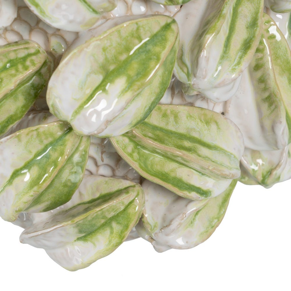 Jarrón Verde-Blanco Cerámica Decoración 32 X 31,50 X 36,50 C - Imagen 6
