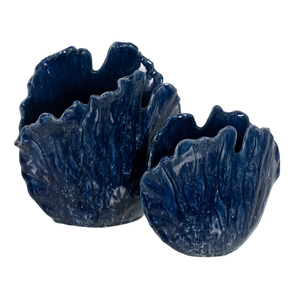 Jarrón Azul Cerámica Decoración 20 x 12 x 17,50 cm - Imagen 2