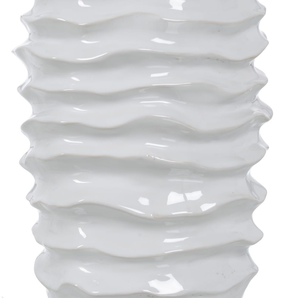 Jarrón Blanco Cerámica Decoración 18,50 x 18 x 27,50 cm - Imagen 5