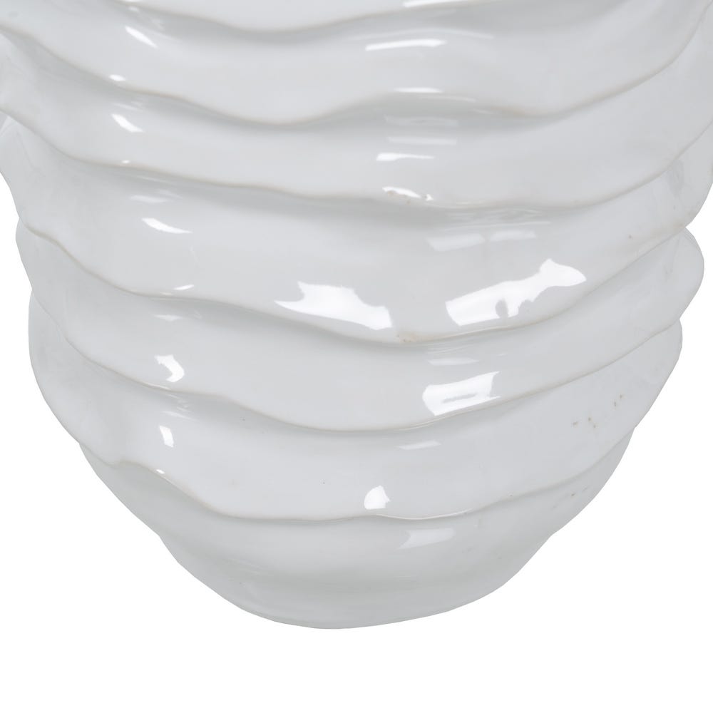 Jarrón Blanco Cerámica Decoración 18,50 x 18 x 27,50 cm - Imagen 6