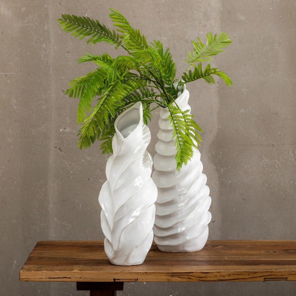 Jarrón Blanco Cerámica Decoración 16 x 15 x 44 cm - Imagen 7
