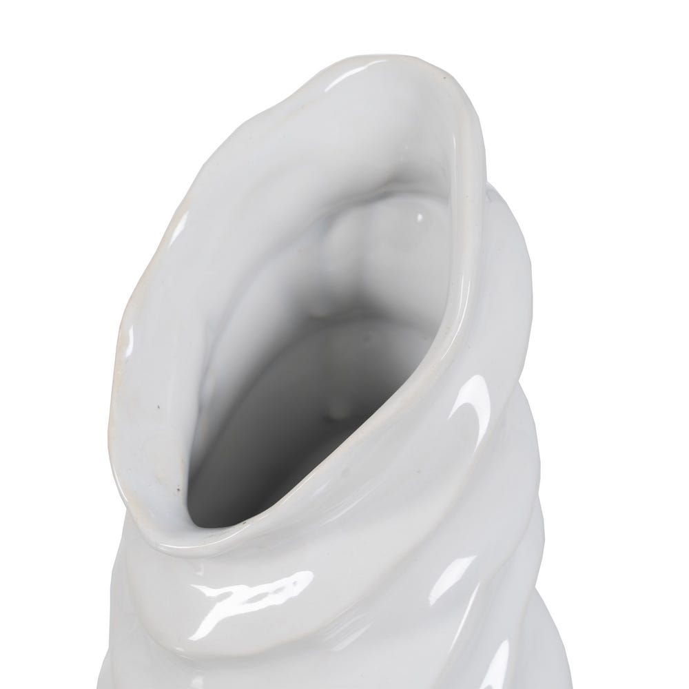 Jarrón Blanco Cerámica Decoración 17,50 x 17 x 49 cm - Imagen 4
