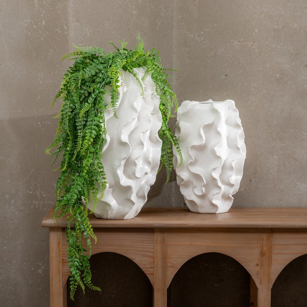 Jarrón Blanco Cerámica Decoración 33 x 33 x 48 cm - Imagen 7