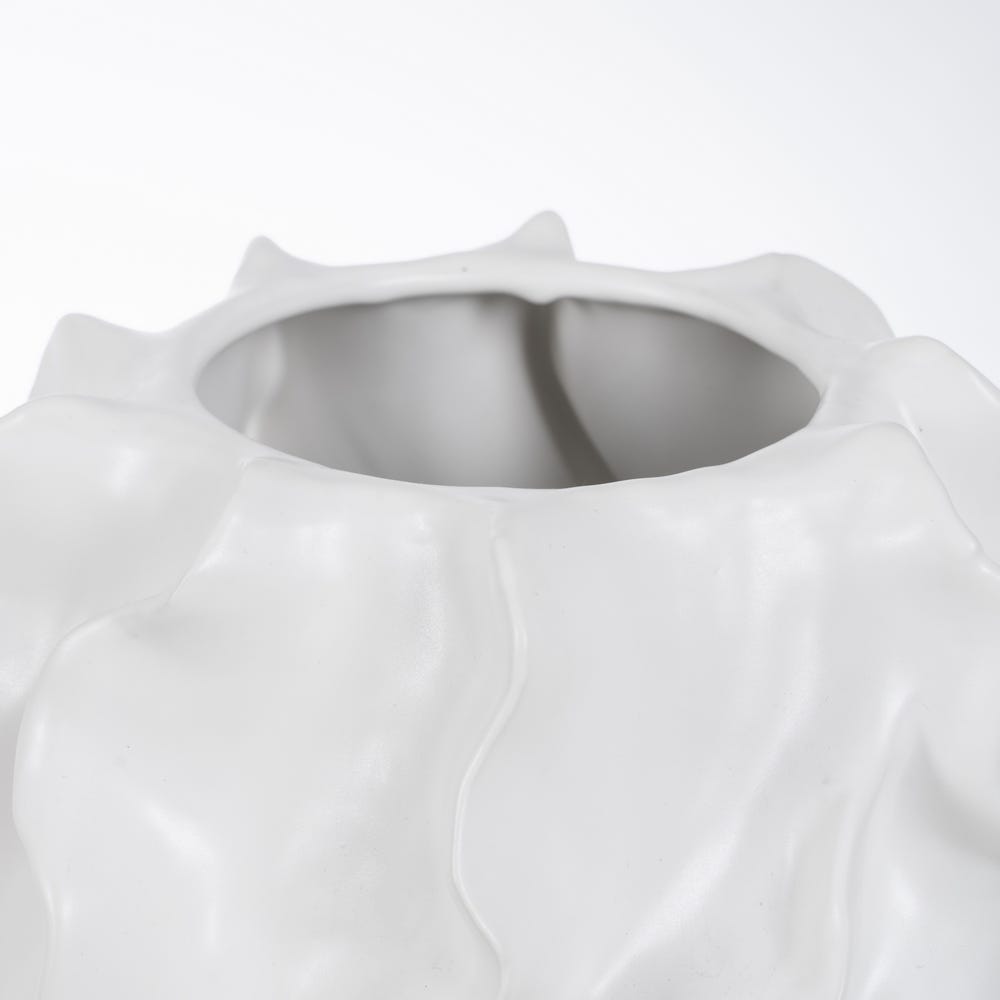 Jarrón Blanco Cerámica Decoración 33 x 33 x 48 cm - Imagen 3