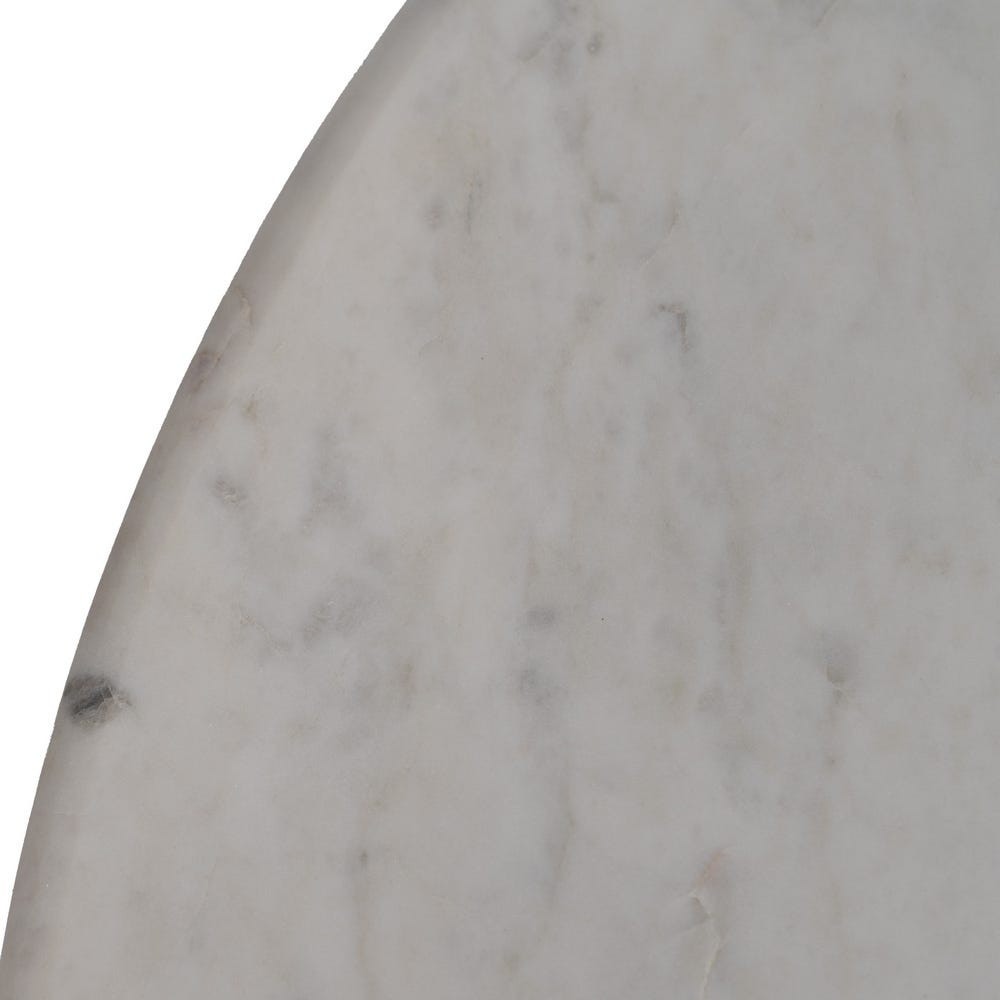 Mesa Centro Blanco-Marrón Mármol/Madera 80 x 80 x 49 cm - Imagen 3