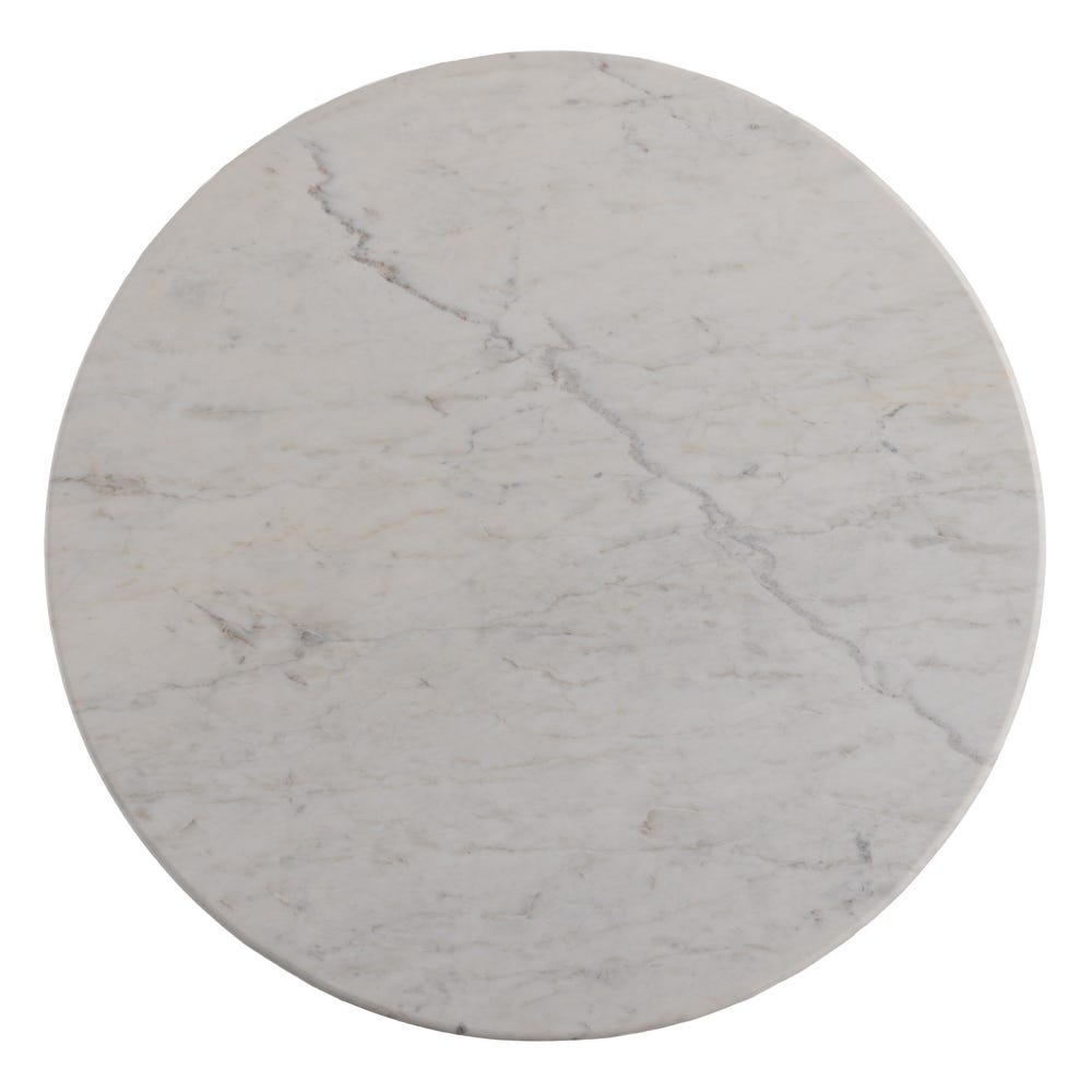 Mesa Centro Blanco-Marrón Mármol/Madera 80 x 80 x 49 cm - Imagen 8