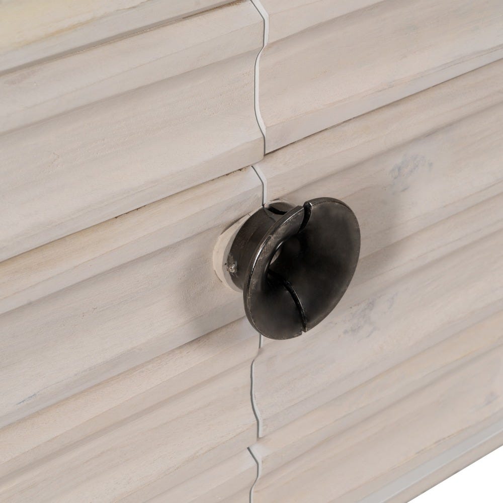 Aparador Blanco Rozado Madera De Mango 152 x 41 x 92 cm - Imagen 6