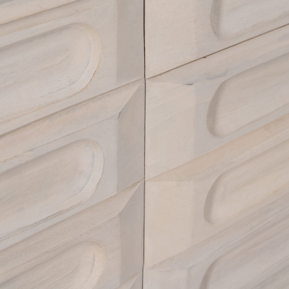 Aparador Blanco Rozado Madera De Mango 152 x 41 x 92 cm - Imagen 7