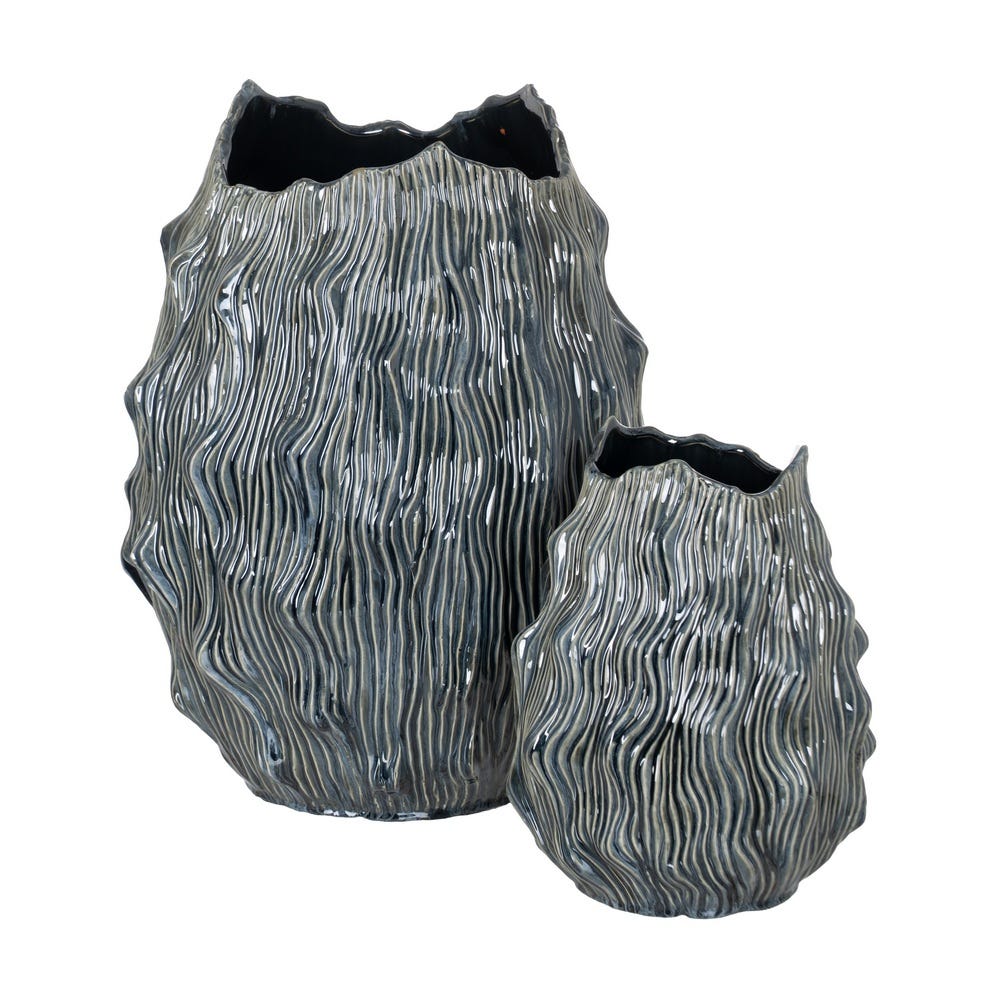 Jarrón Azul Cerámica Decoración 40 x 39 x 49,50 cm - Imagen 2