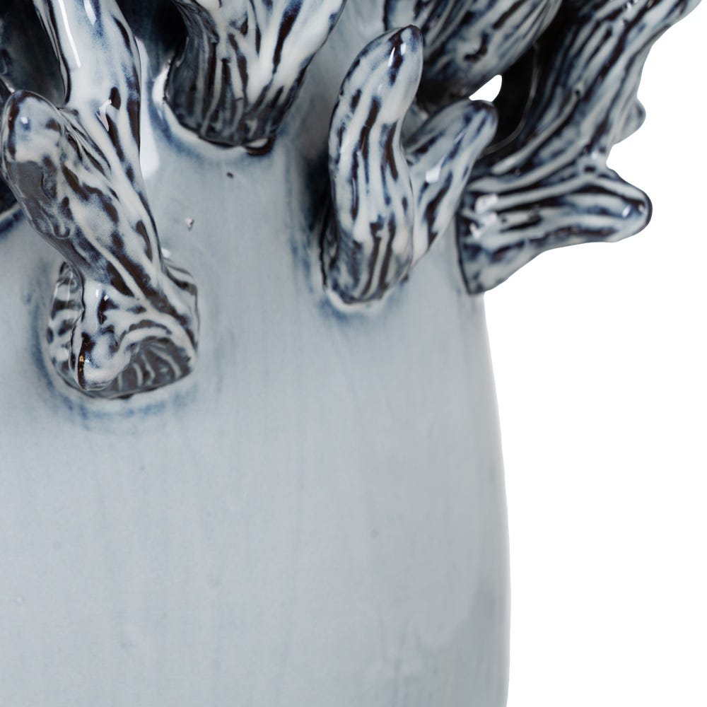 Jarrón Azul Cerámica Decoración 26,50 x 26 x 37 cm - Imagen 4
