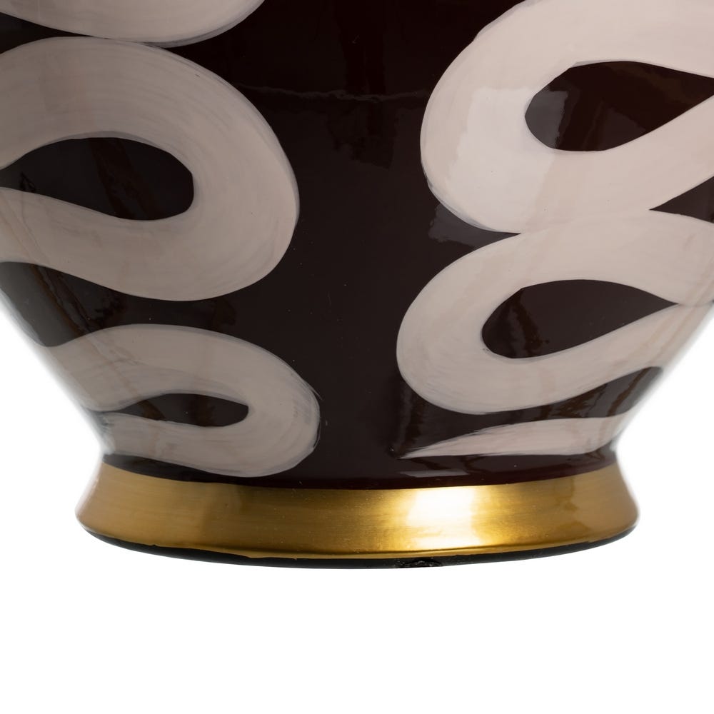 Jarrón Blanco-Marrón Porcelana 20 x 20 x 21 cm - Imagen 6