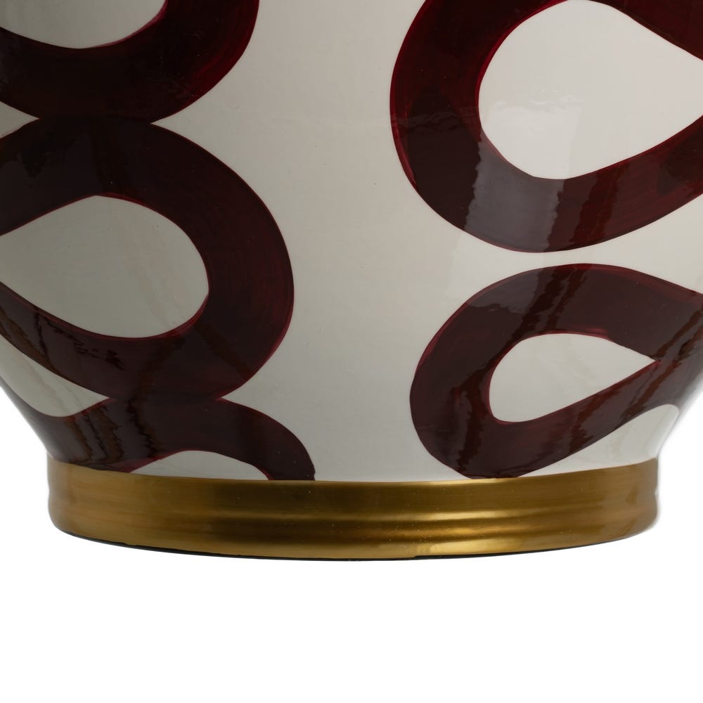Jarrón Blanco-Marrón Porcelana 25 x 25 x 29 cm - Imagen 7