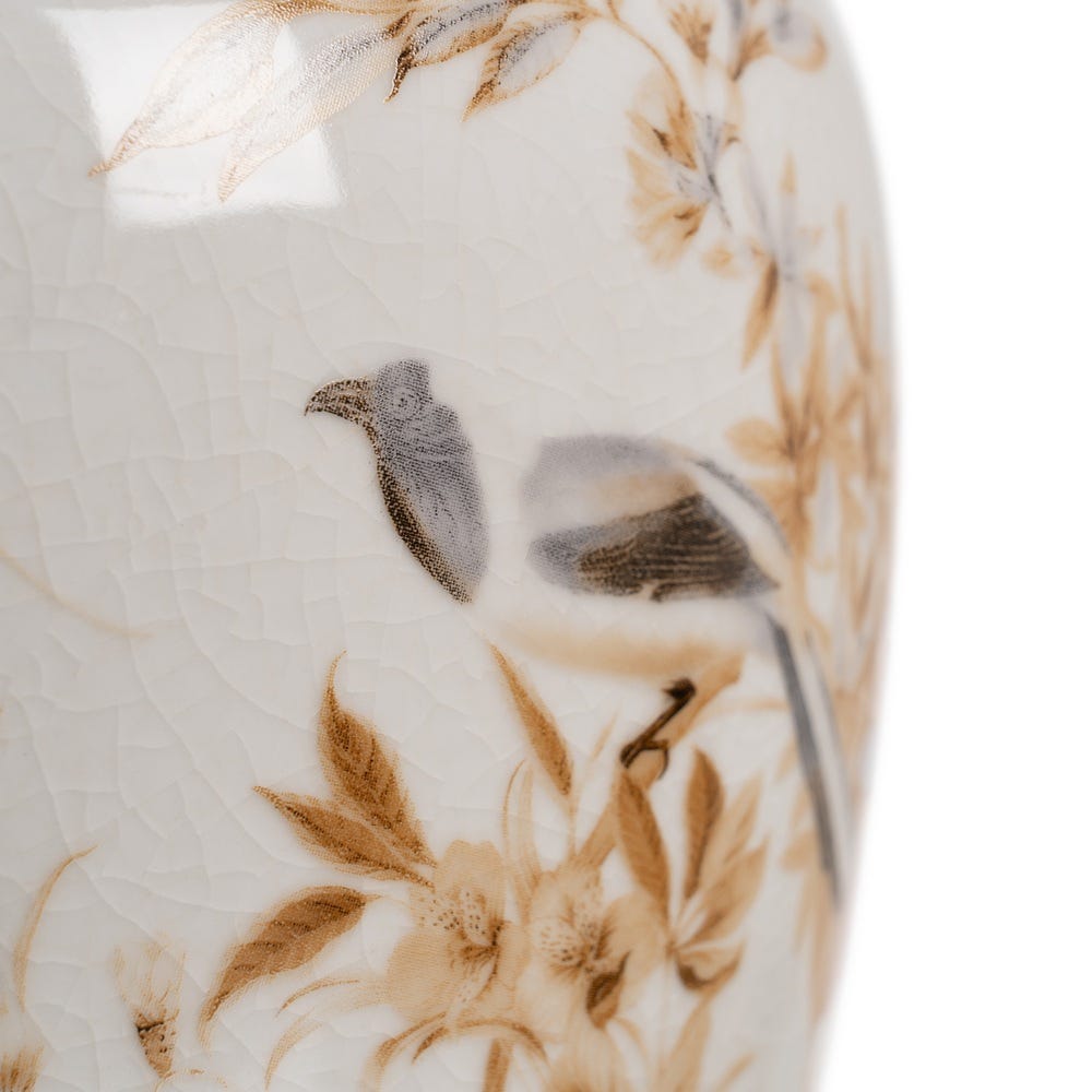 Jarrón Blanco-Marrón Porcelana 19 x 19 x 33 cm - Imagen 5