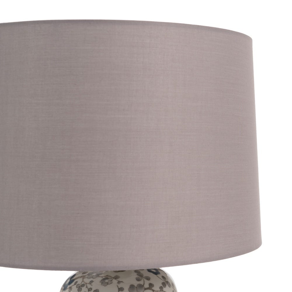 Lámpara Mesa Blanco-Gris Porcelana 23 x 23 x 44 cm - Imagen 3