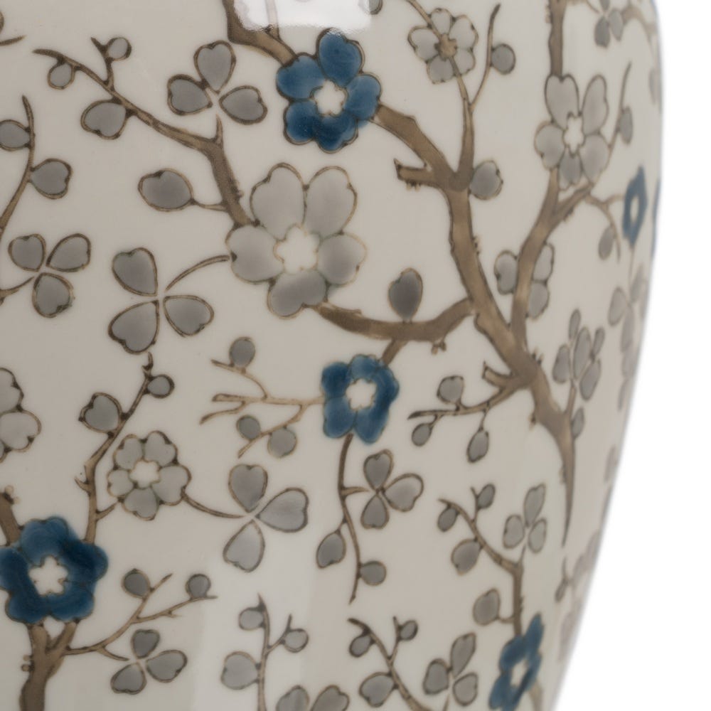 Lámpara Mesa Blanco-Gris Porcelana 23 x 23 x 44 cm - Imagen 6