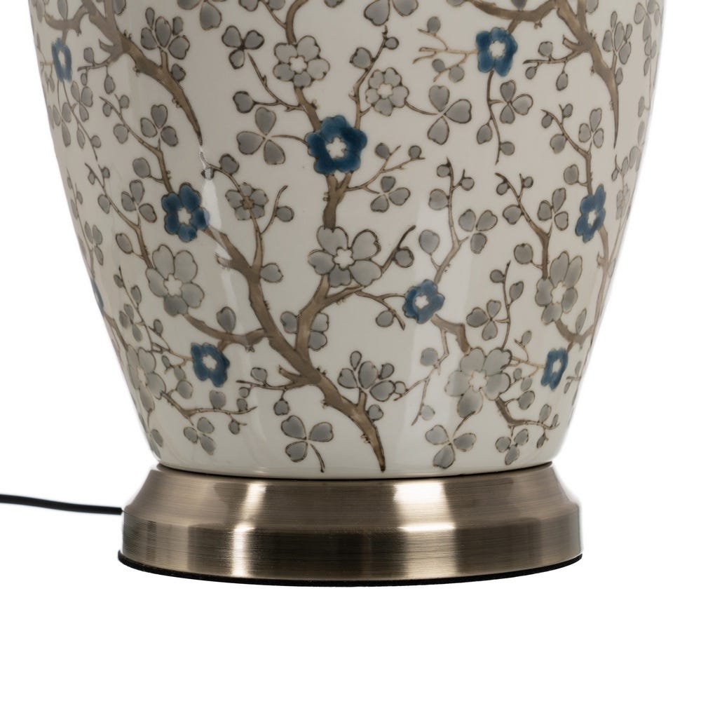Lámpara Mesa Blanco-Gris Porcelana 23 x 23 x 44 cm - Imagen 8