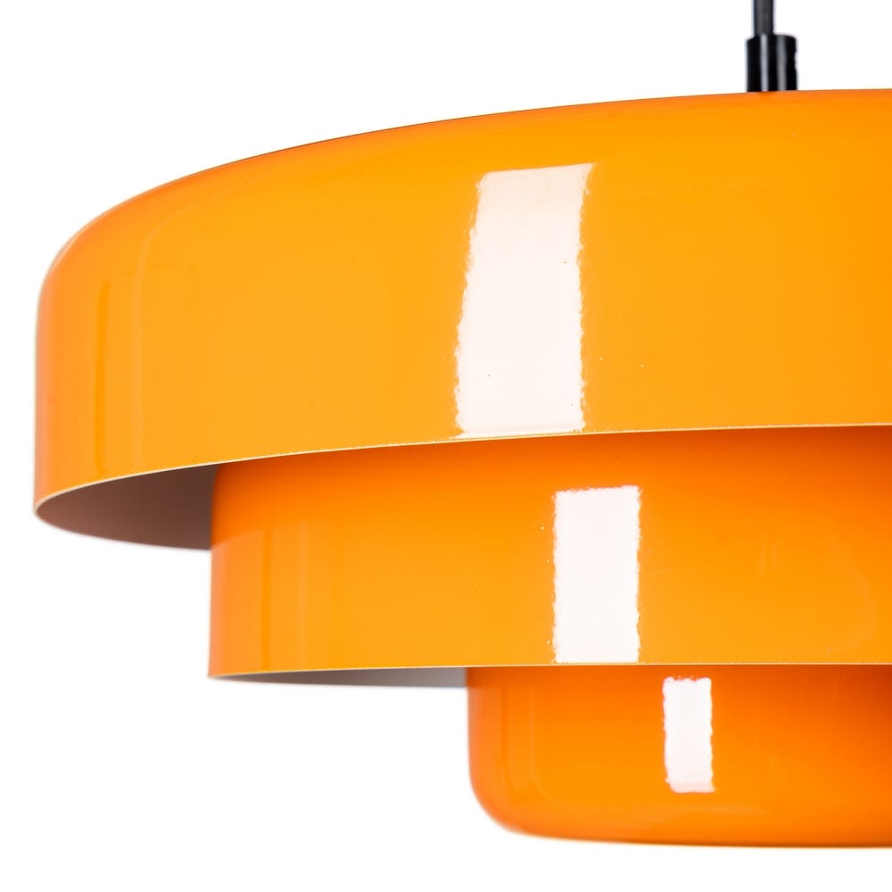 Lámpara Techo Naranja Metal-Cristal 35 x 35 x 16 cm - Imagen 3