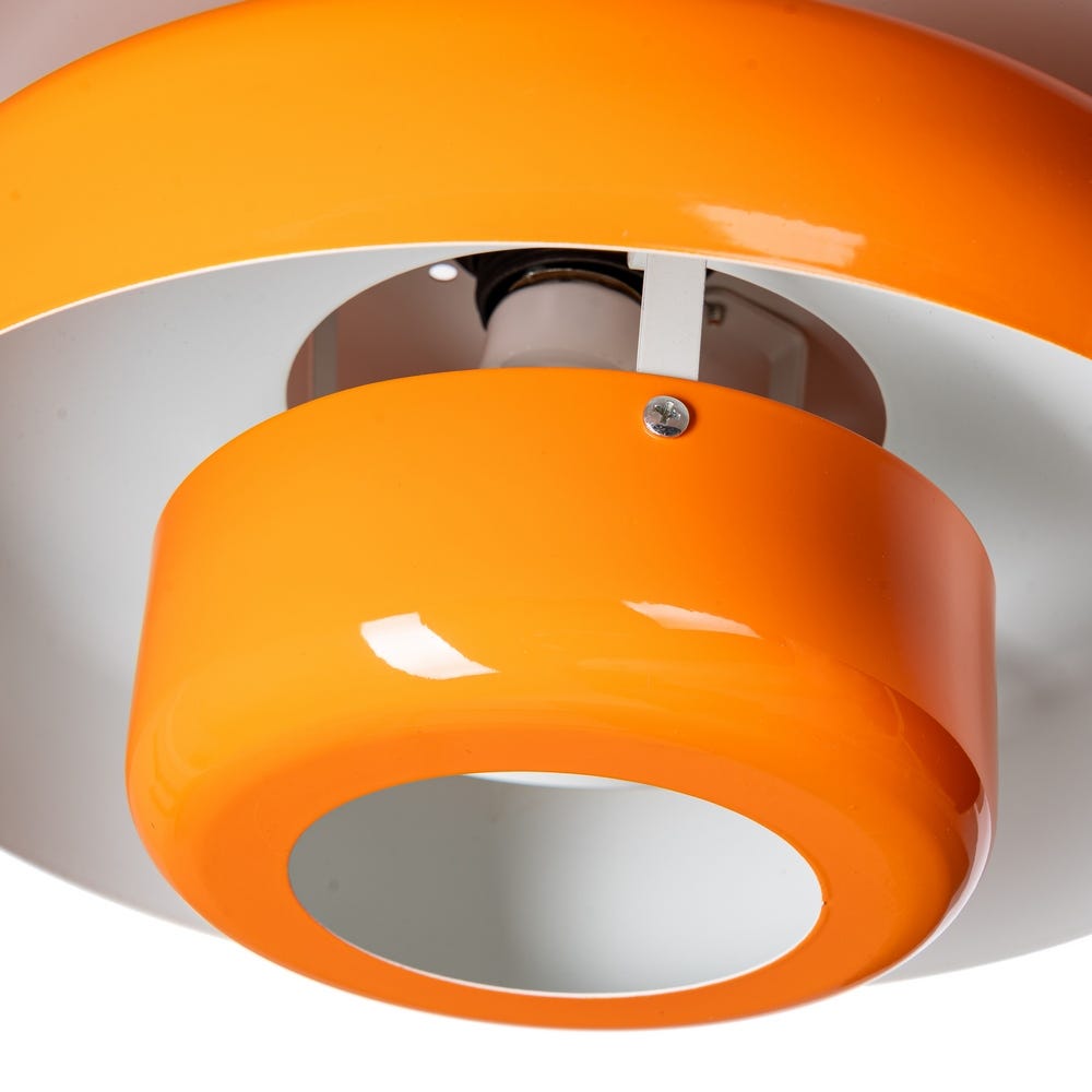 Lámpara Techo Naranja Metal-Cristal 35 x 35 x 16 cm - Imagen 4