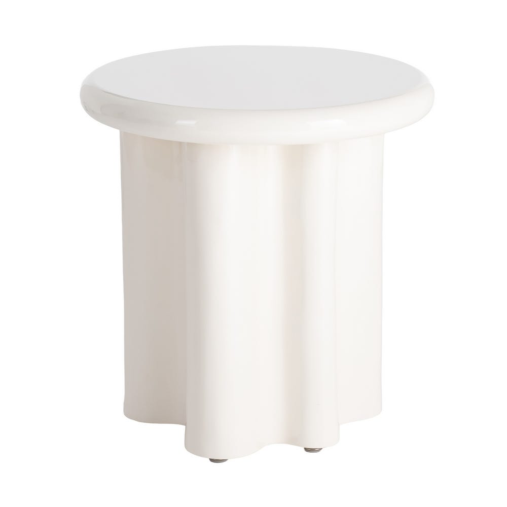 Mesa Auxiliar Lacado Crema Dm Salón 50 x 50 x 50 cm - Imagen 2