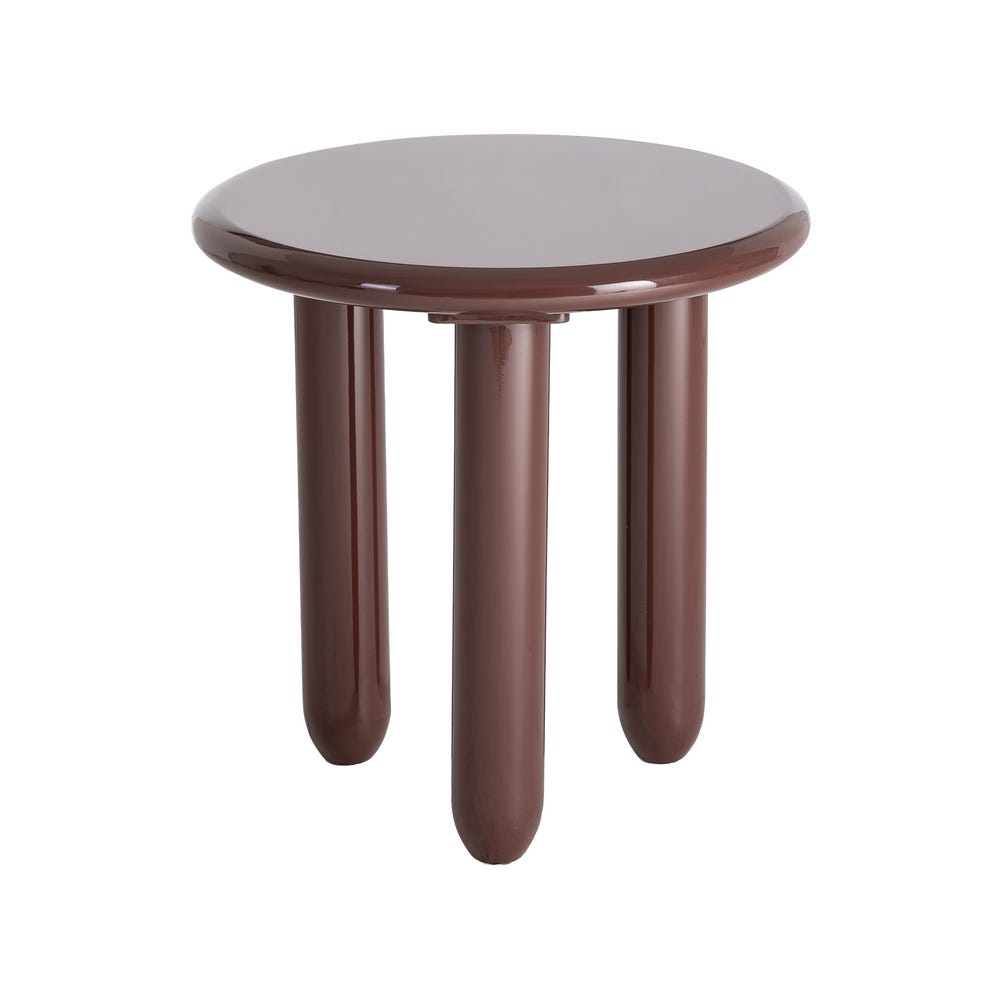 Mesa Auxiliar Lacado Granate Dm Salón 50 x 50 x 50,50 cm - Imagen 2