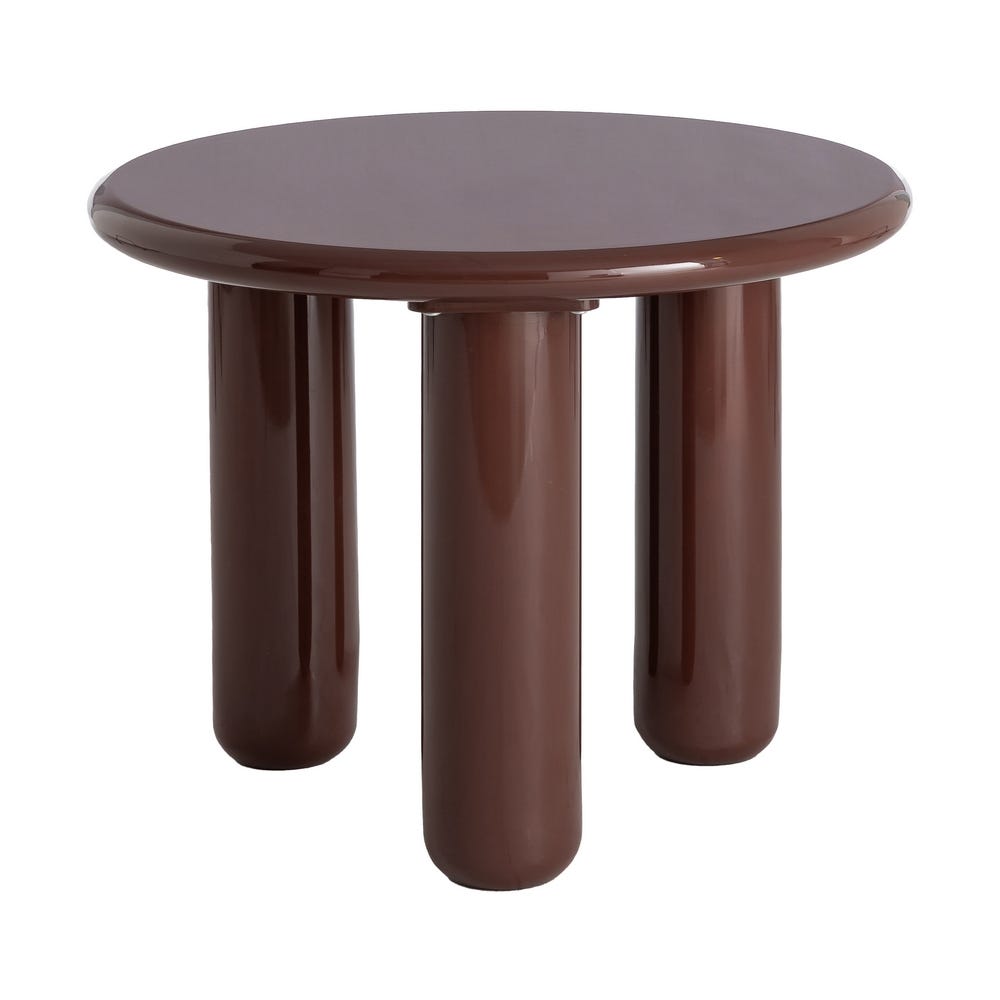 Mesa Auxiliar Lacada Granate de DM para Salón Moderno 60 x 60 x 45 cm - Imagen 2