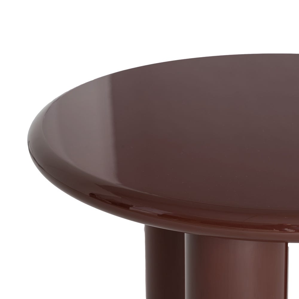 Mesa Auxiliar Lacada Granate de DM para Salón Moderno 60 x 60 x 45 cm - Imagen 4