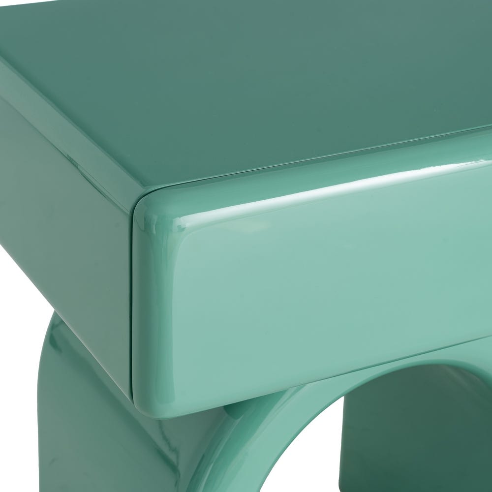 Mesa Auxiliar Lacada Verde de DM para Salón Moderno 50 x 40 x 57 cm - Imagen 4