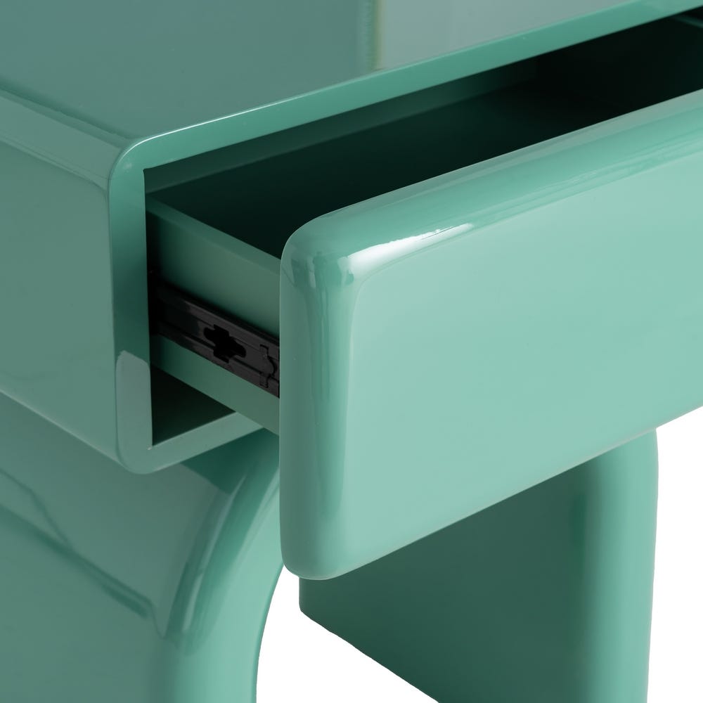 Mesa Auxiliar Lacada Verde de DM para Salón Moderno 50 x 40 x 57 cm - Imagen 5