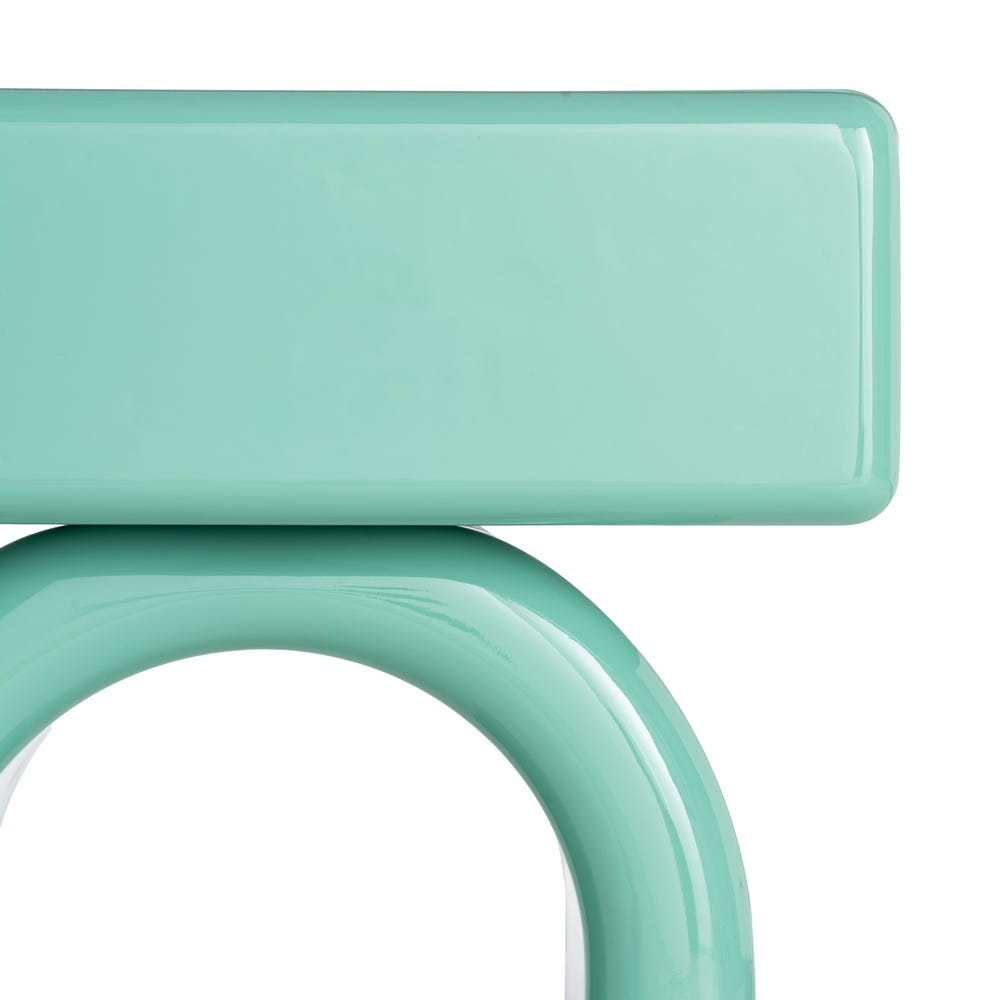 Mesa Auxiliar Lacada Verde de DM para Salón Moderno 50 x 40 x 57 cm - Imagen 6