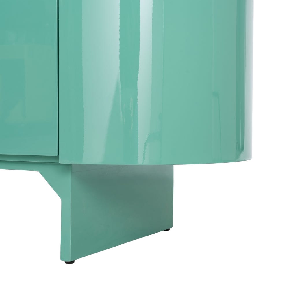 Aparador Moderno Lacado Verde con Mármol y DM para Salón 160 x 45 x 75 cm - Imagen 11