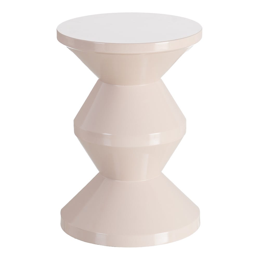 Mesa Auxiliar Blanco Metal Decoración 33 x 33 x 47 cm - Imagen 2