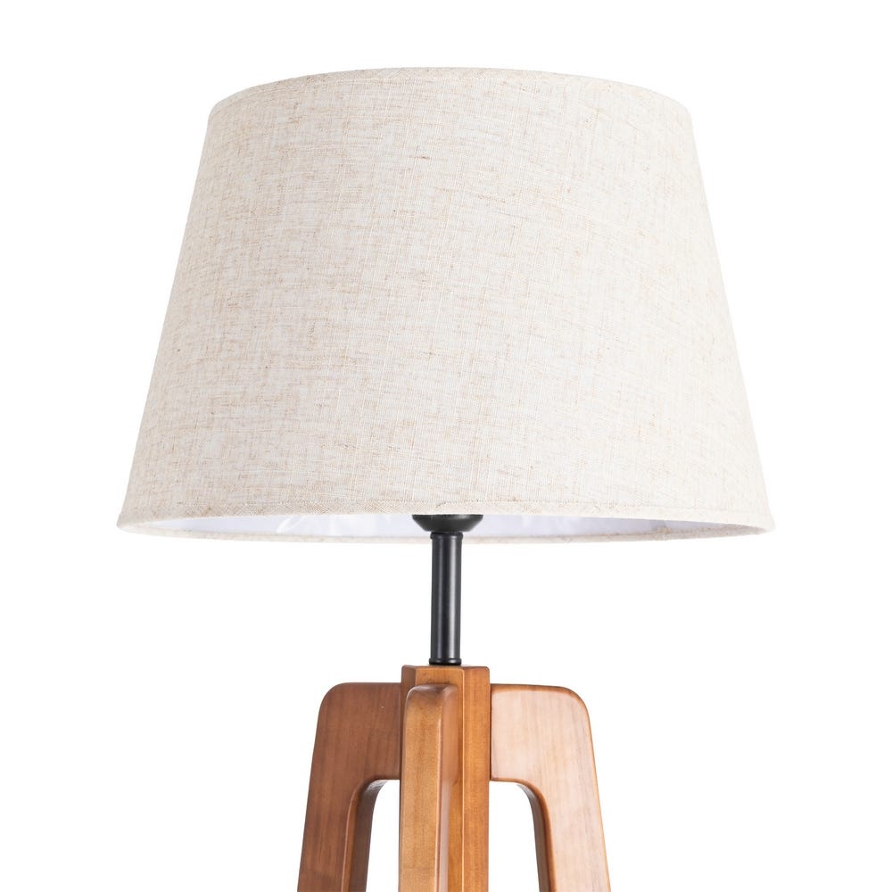 Lámpara Suelo Marrón Tejido-Madera 40 x 40 x 158 cm - Imagen 2