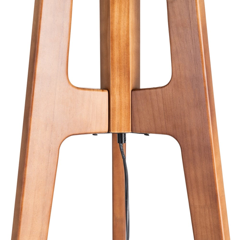Lámpara Suelo Marrón Tejido-Madera 40 x 40 x 158 cm - Imagen 5